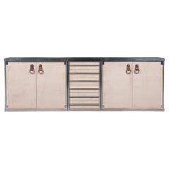 20th Century French Three Piece Sideboard By Guido Faleschini For Hermes, c.1970