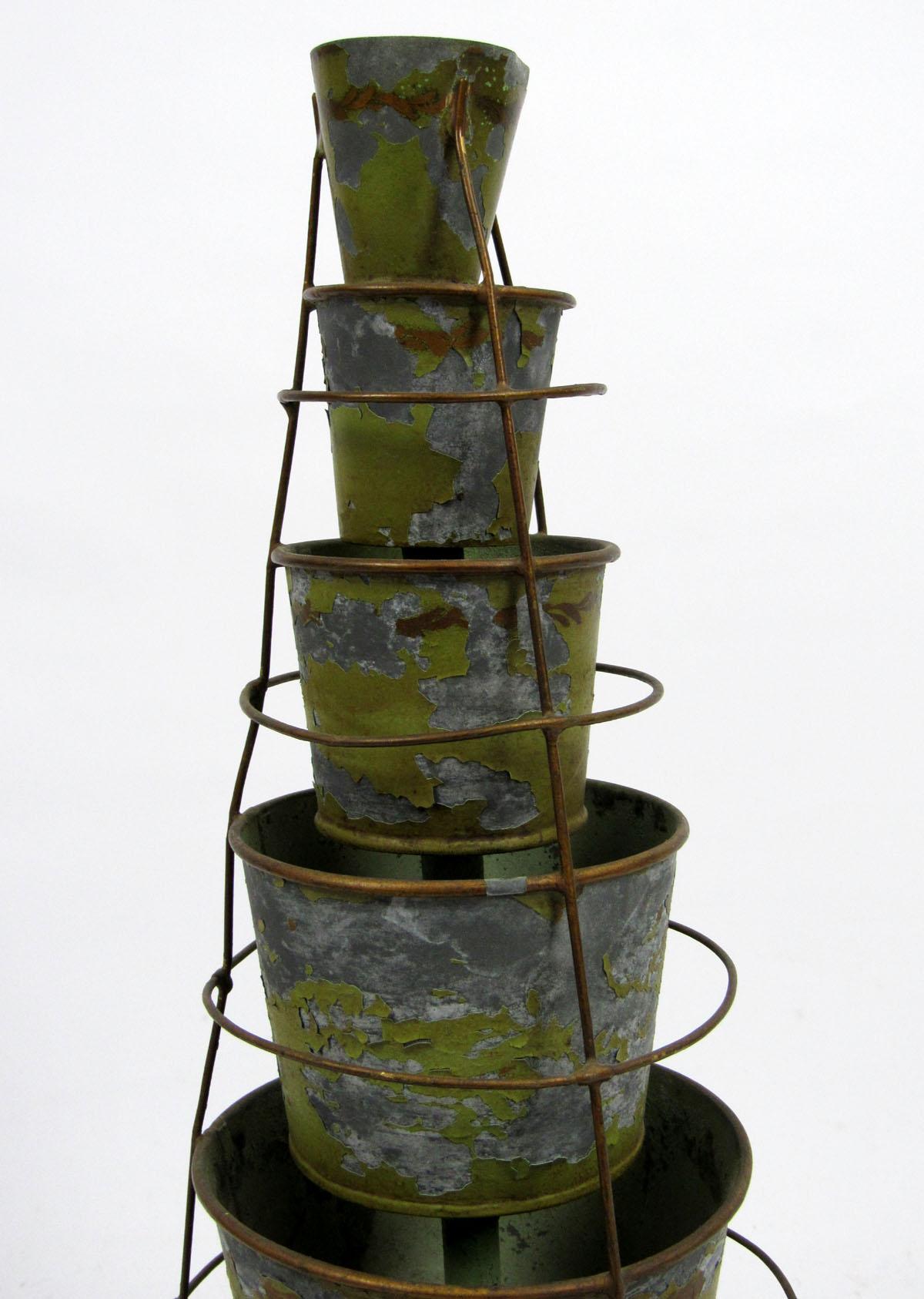 20th Century French Tôle-Peinte Six-Tier Cachepot 7