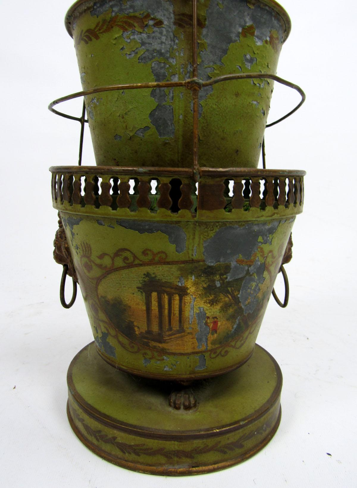 20th Century French Tôle-Peinte Six-Tier Cachepot 13