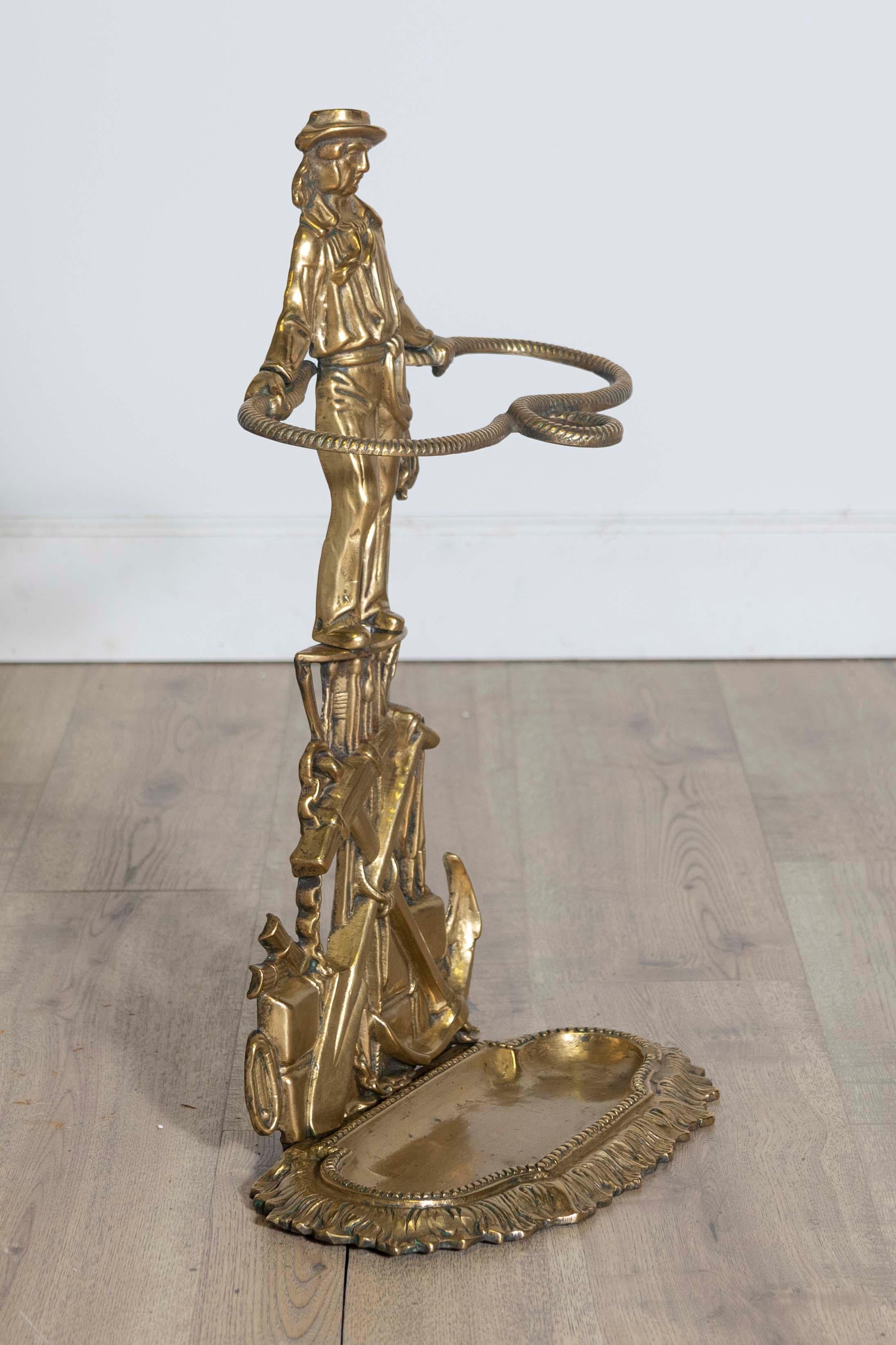 Gilt 20th Century French Umbrella Stand For Sale