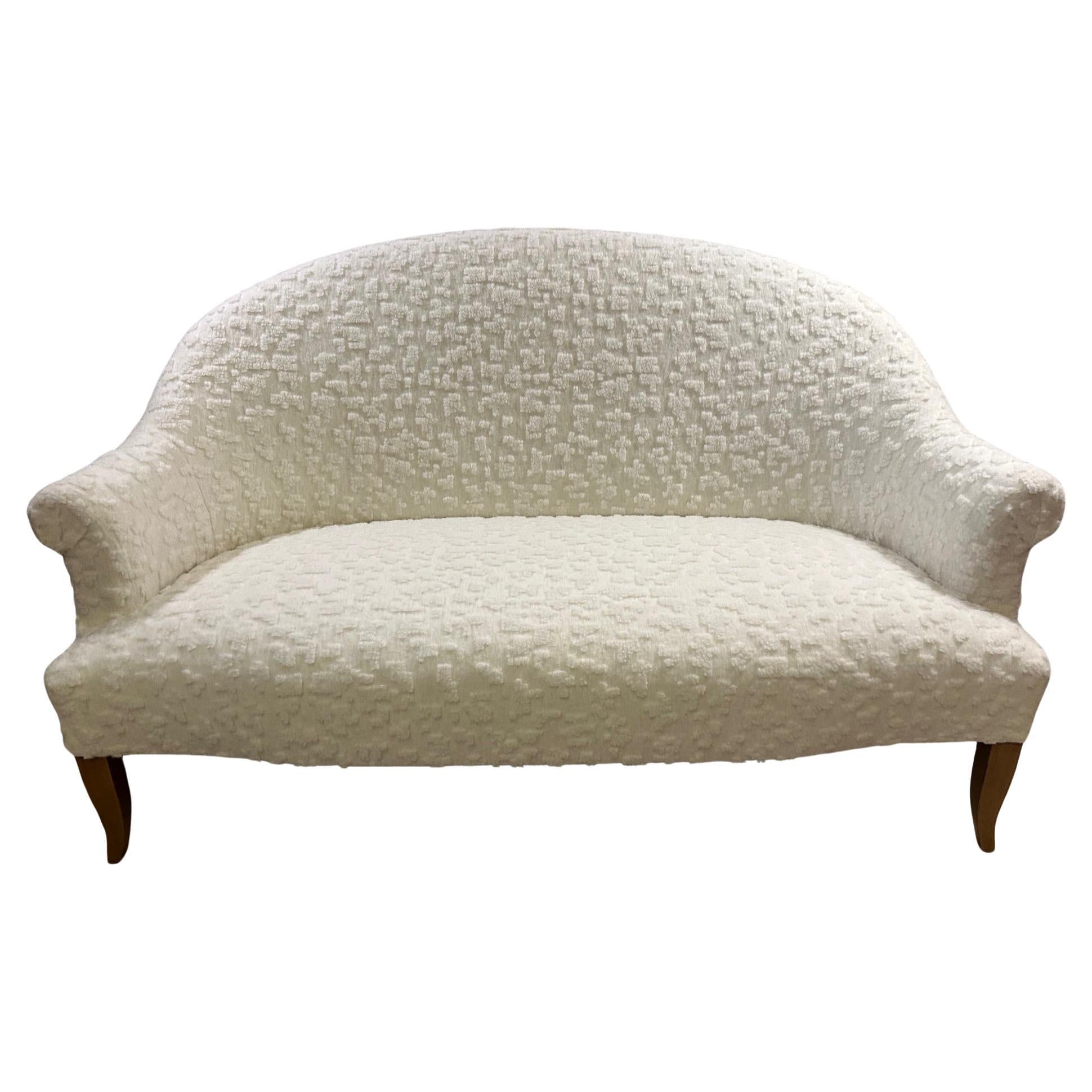 20th century French Upholstered Crapaud Sofa, 1960s