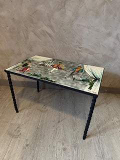 Table en céramique et métal Vallauris du 20e siècle