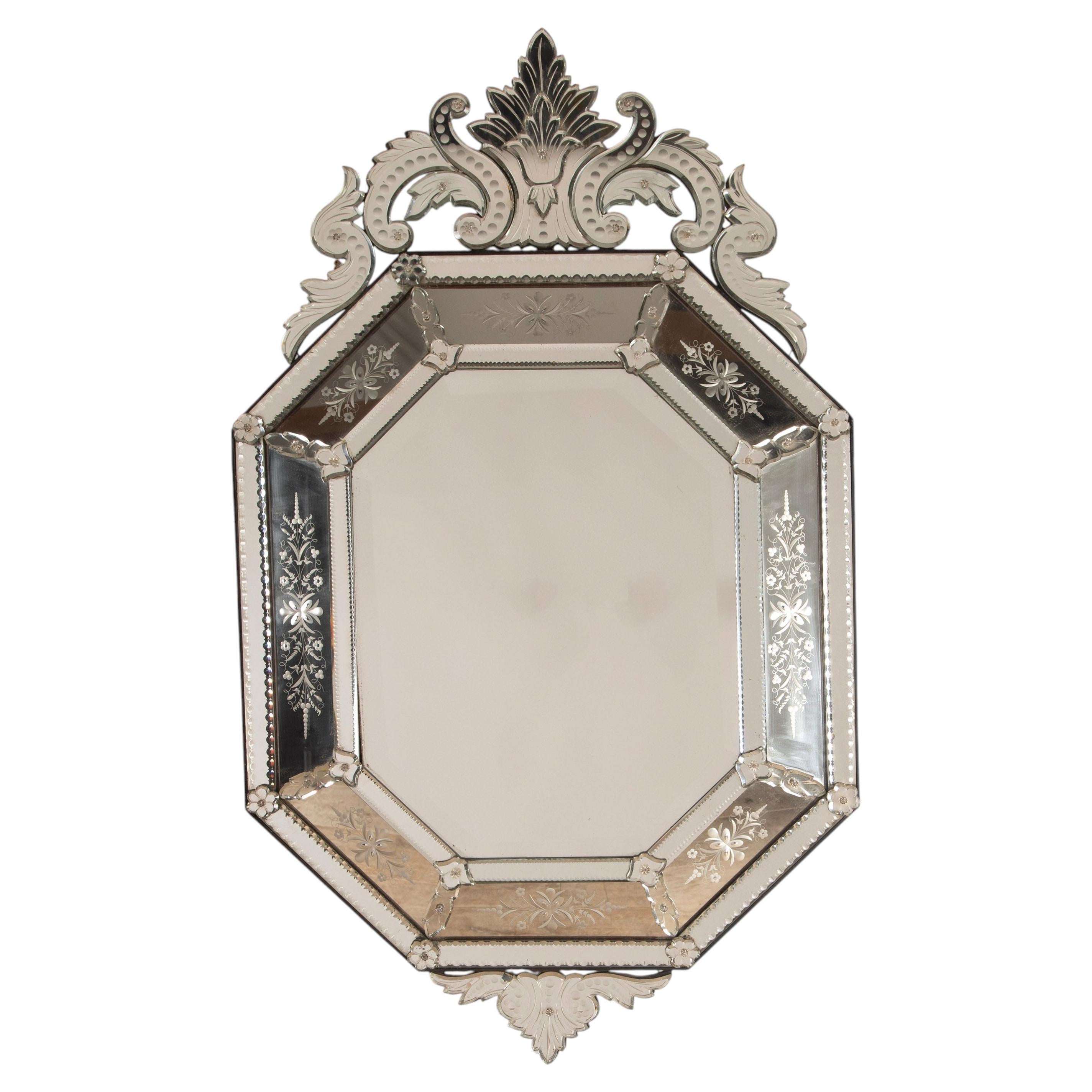 20th Century French Venetian Style Wall Mirror