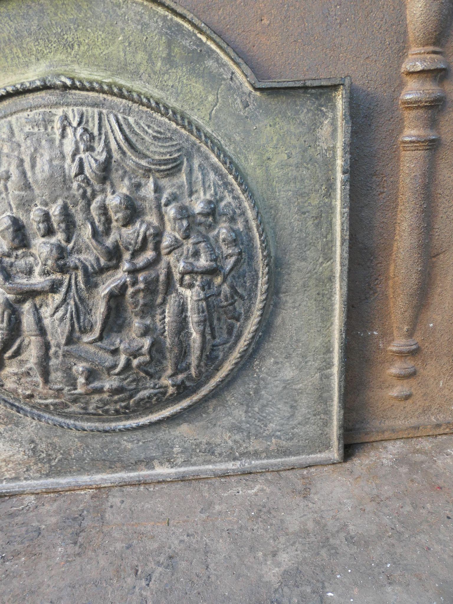 20th Century French Victorian Style 'Religious Theme' Fireback / Backsplash For Sale 3