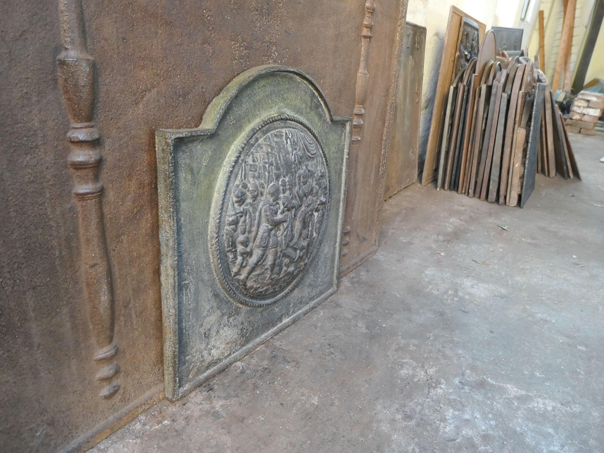20th Century French Victorian Style 'Religious Theme' Fireback / Backsplash For Sale 4