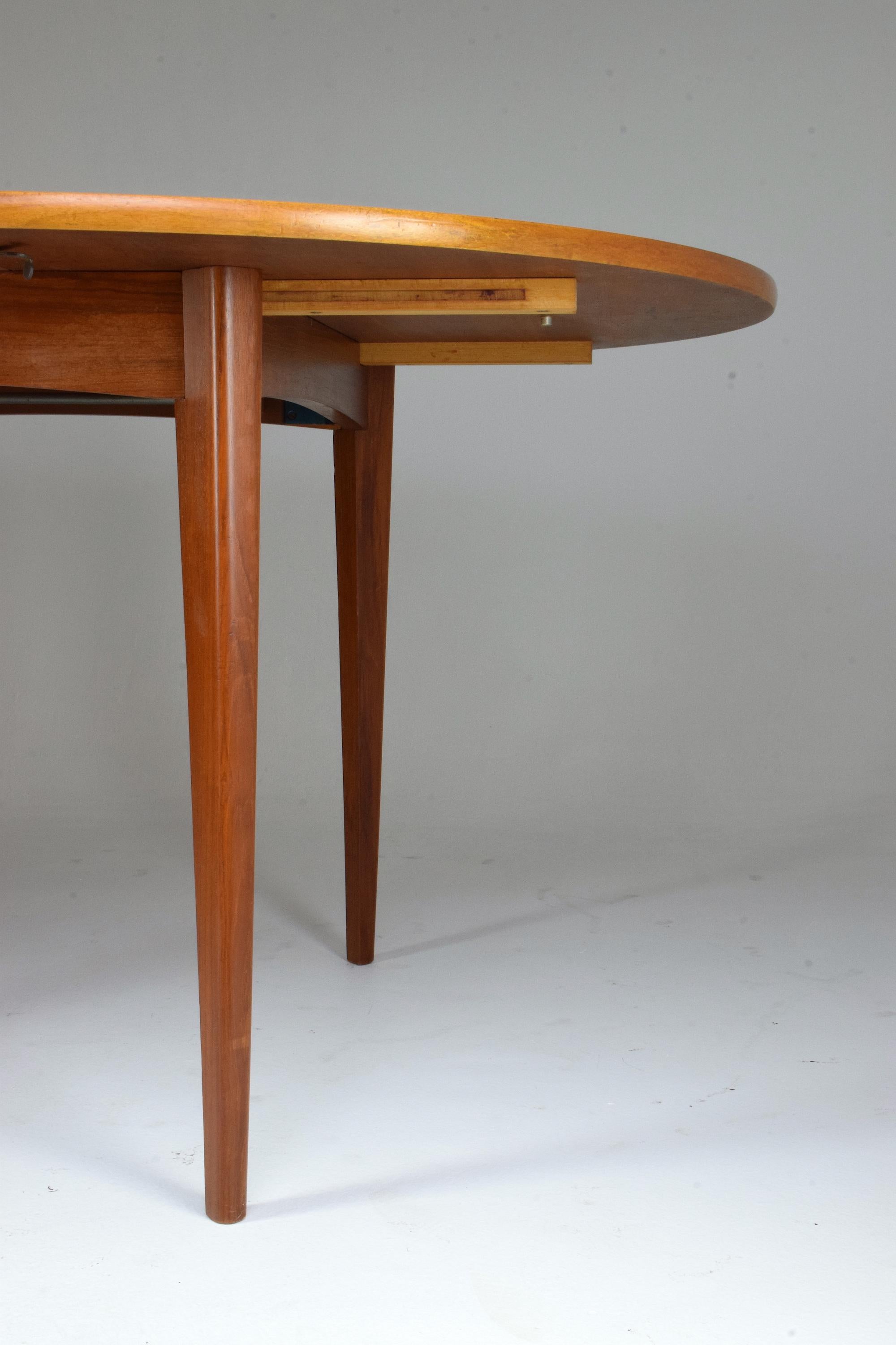 Mid-Century Modern 20th Century French Vintage Adjustable Dining Table, 1960s