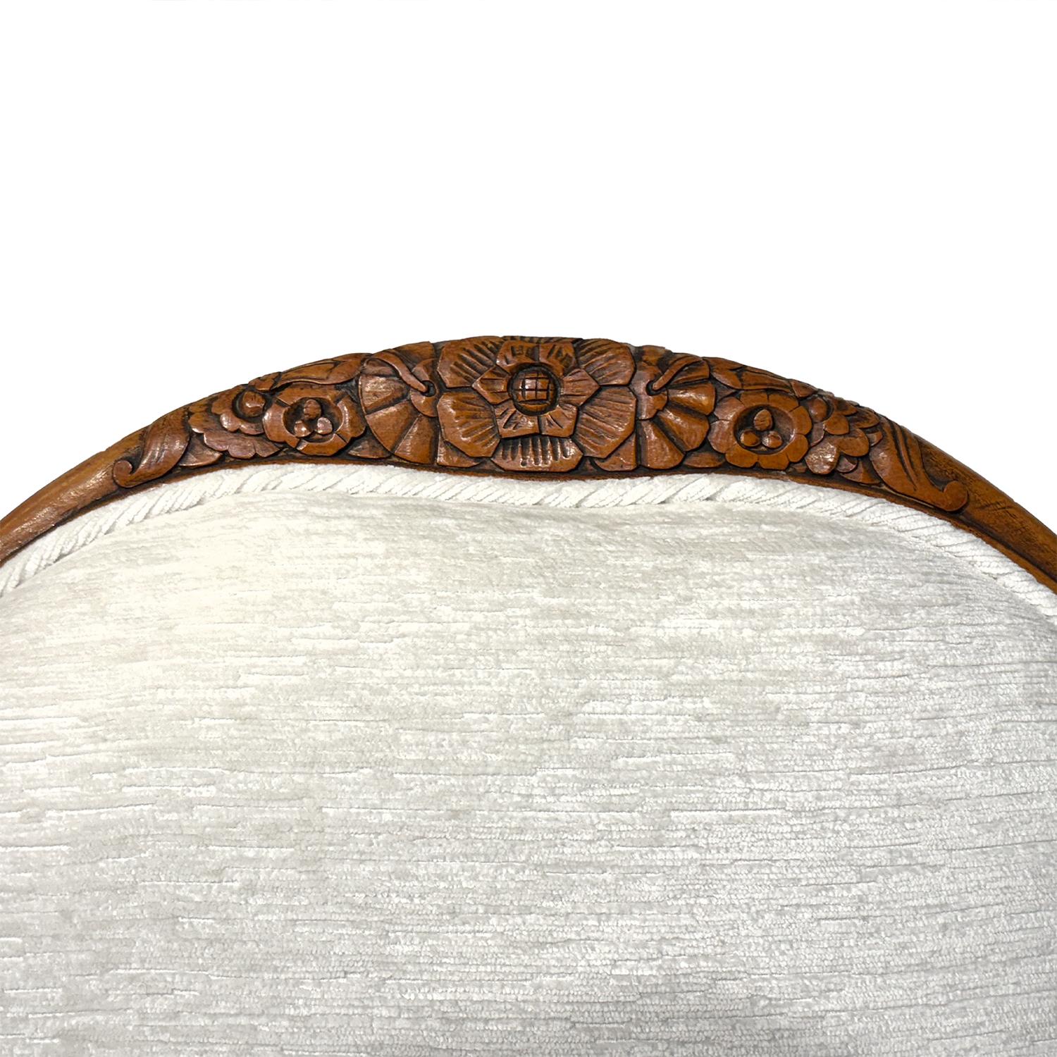 Französischer Vintage-Sessel aus Nussbaumholz von Paul Follot aus dem 20. Jahrhundert im Art Déco-Stil im Angebot 6