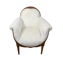 20th Century French Vintage Art Deco Single Walnut Armchair by Paul Follot