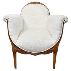 Französischer Vintage-Sessel aus Nussbaumholz von Paul Follot aus dem 20. Jahrhundert im Art Déco-Stil
