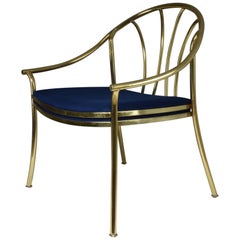 20th Century Italian Vintage Brass Armchair, 1970-1980