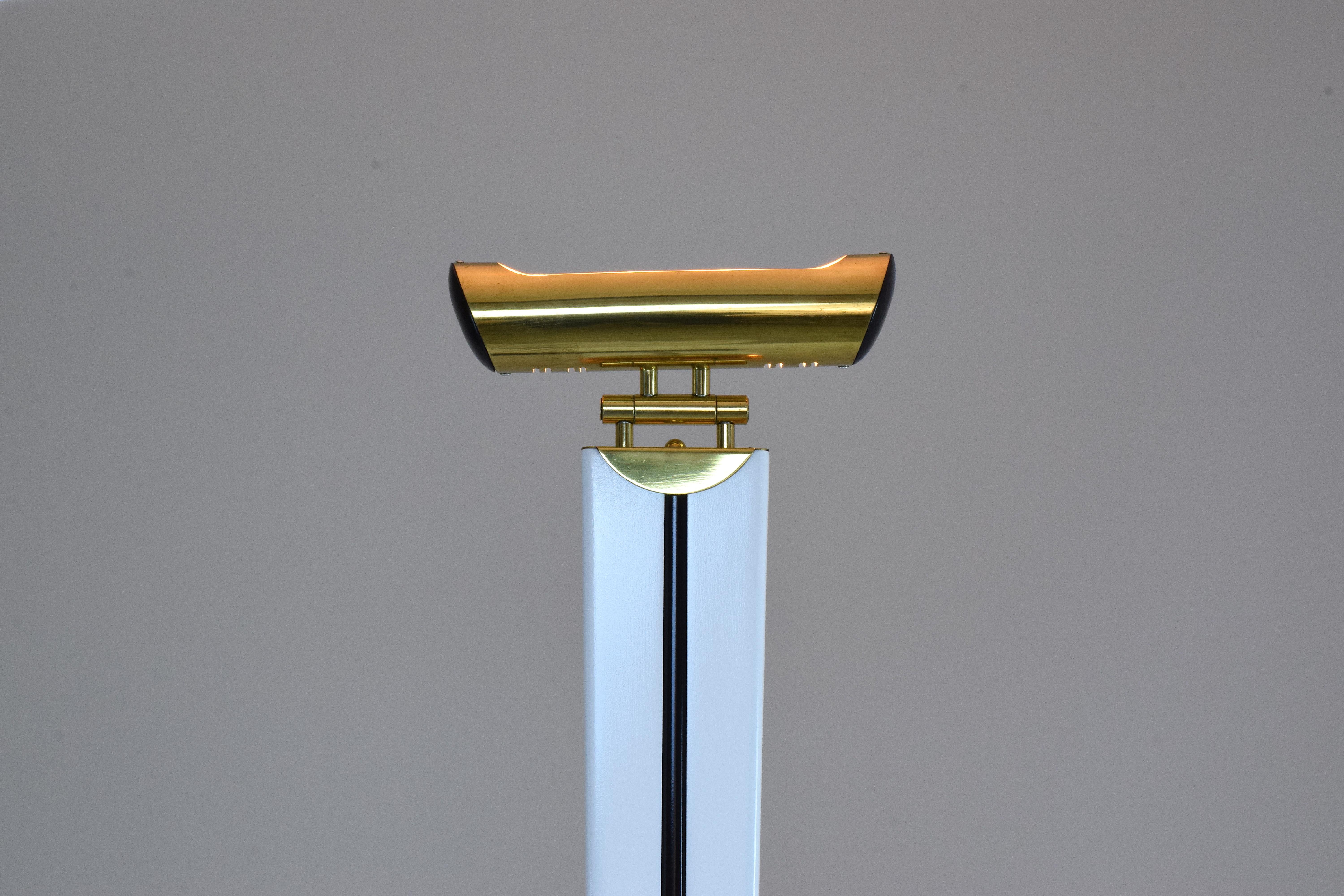 Art Deco 20th Century French Vintage Brass Floor Lamp, 1970s
