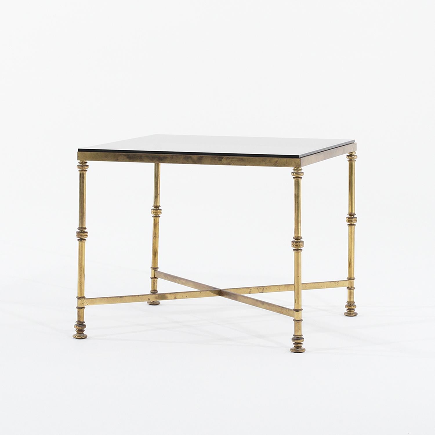 Mid-Century Modern 20th Century French Vintage Brass Side, Sofa Table in the Style of Maison Jansen For Sale