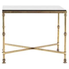 20th Century French Vintage Brass Side, Sofa Table in the Style of Maison Jansen