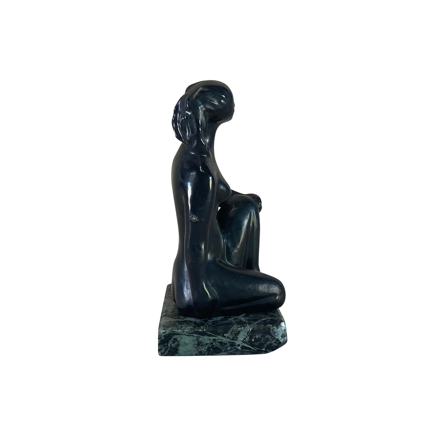 Art Déco Statuetta di bronzo vintage francese del XX secolo - Fonderies Gailly in vendita