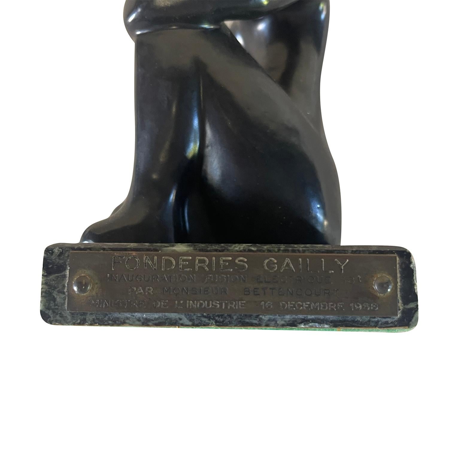 Statuetta di bronzo vintage francese del XX secolo - Fonderies Gailly in vendita 2