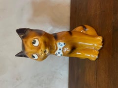 20th Century French Vintage Ceramic Cat Pitcher, 1960s