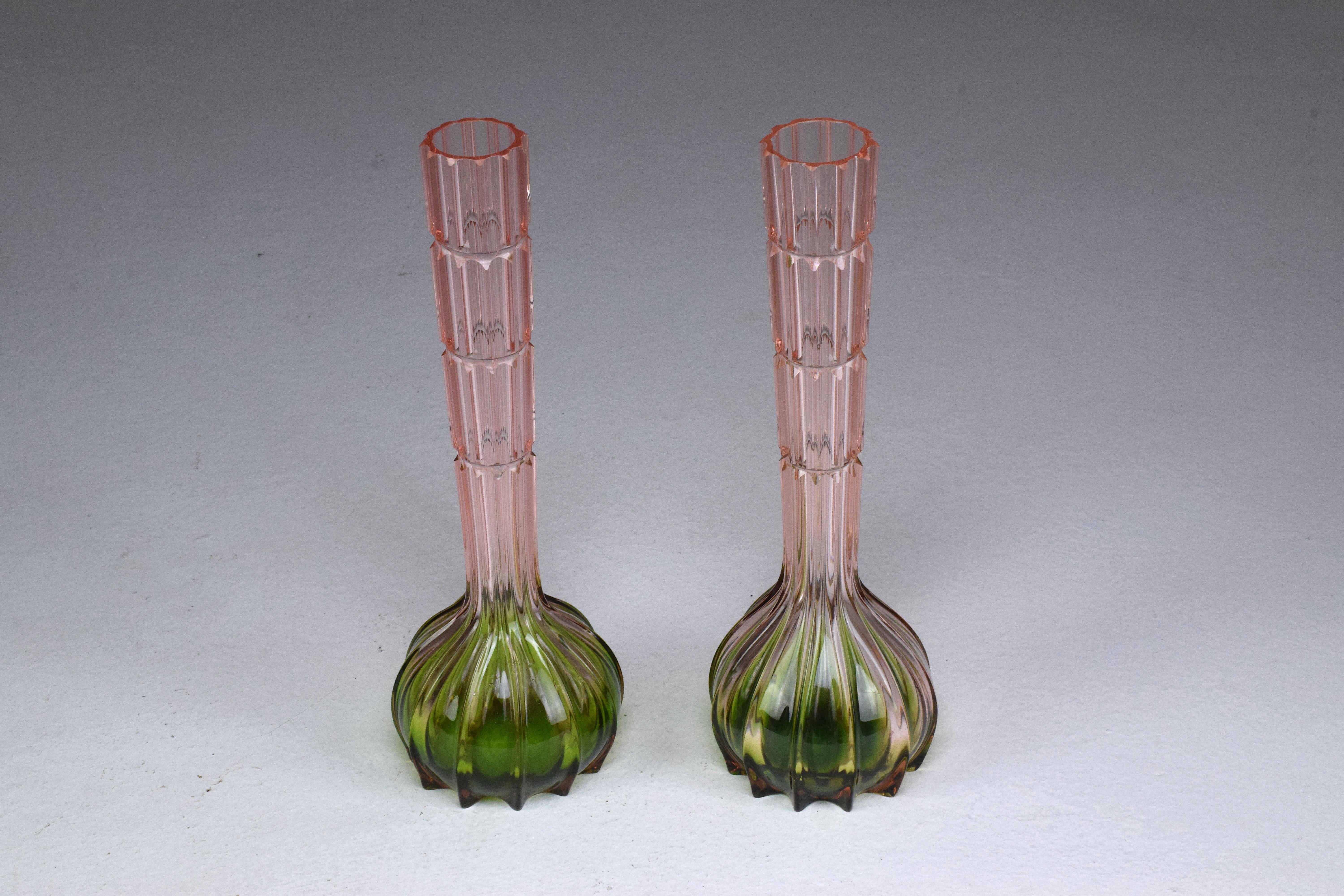 20th Century French Vintage Crystal Vases, 1960s 5