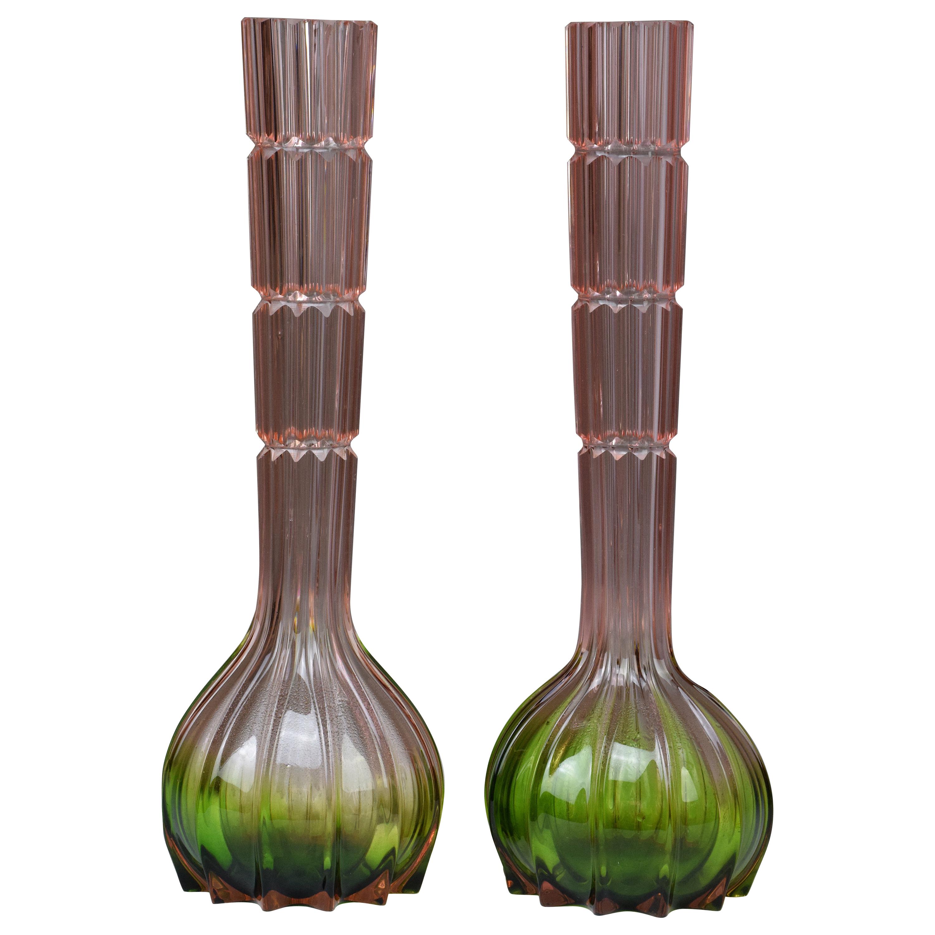 20th Century French Vintage Crystal Vases, 1960s