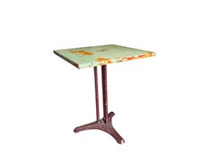 20th Century French Vintage Metal Bar Table - Parisian Bistro Table Vert