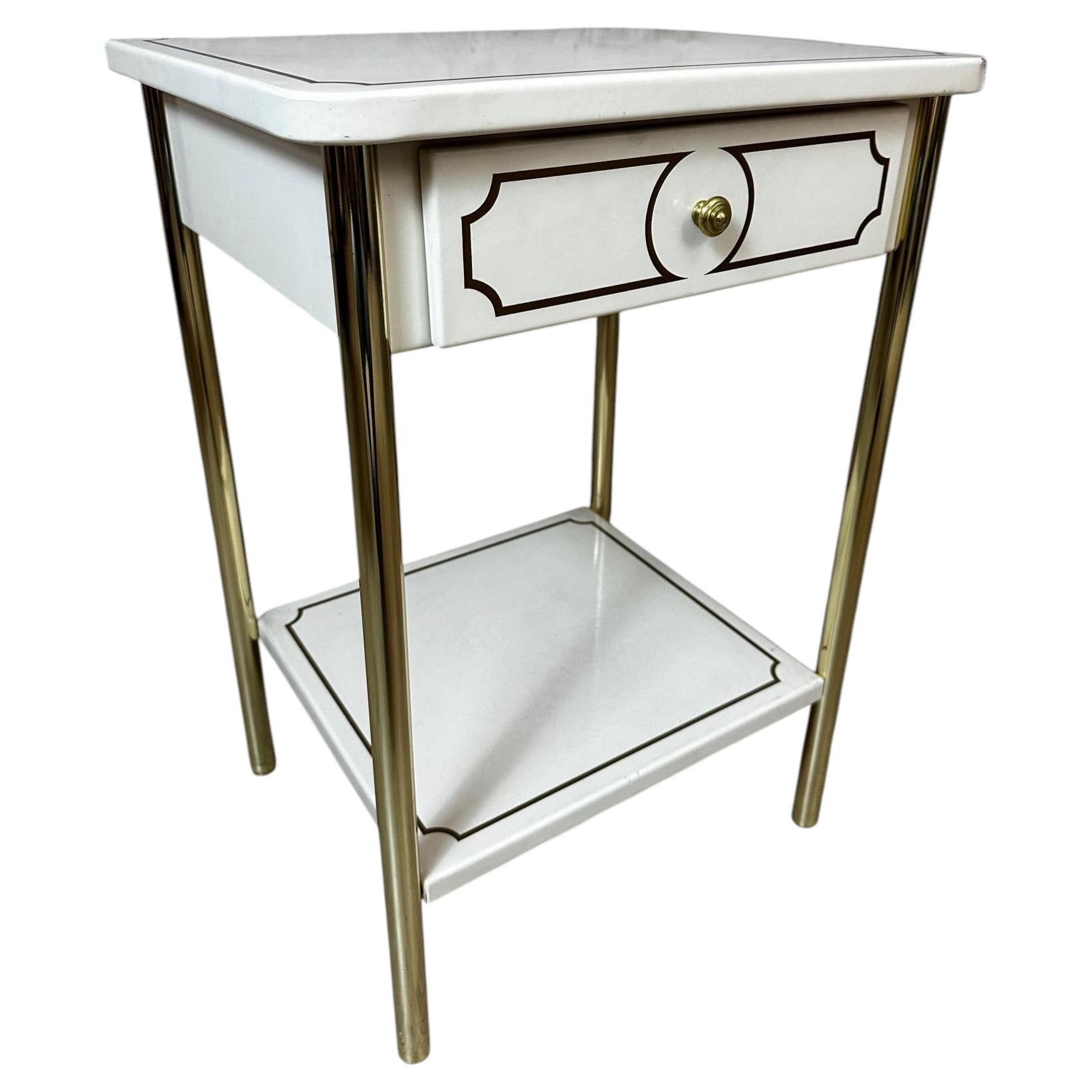 20th century French Vintage Metal Side Table, 1980s For Sale