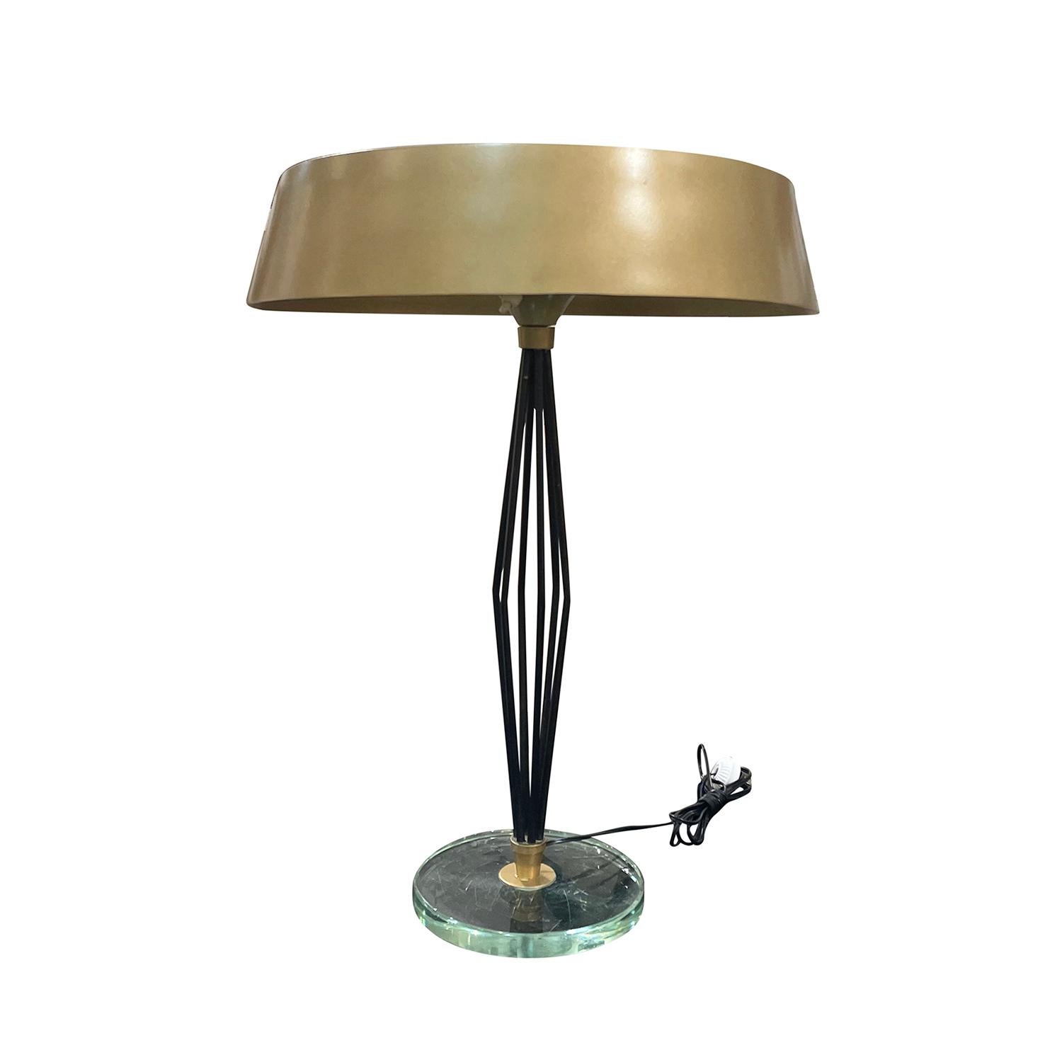 Lacquered 20th Century French Vintage Murano Glass Table Lamp by Max Ingrand & Fontana Art For Sale