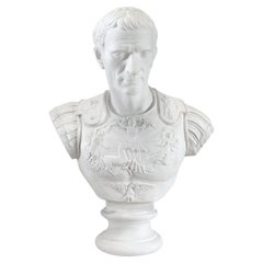 20th Century French Vintage Plaster Bust of Julius Caesar