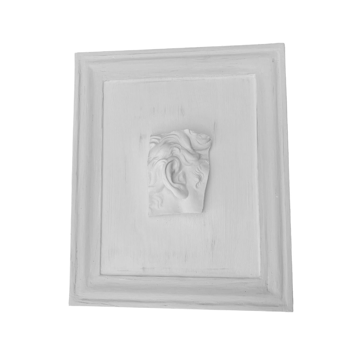 Francese Frammento di lato in gesso d'epoca francese del XX secolo raffigurante Alexander il Grande in vendita