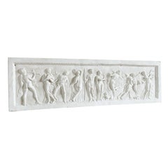 20th Century French Vintage Rectangular Neoclassical Style Wall Plaster Relief