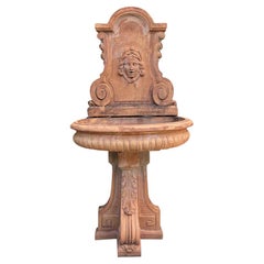 Französische Vintage-Terrakotta- Fontaine Empire aus dem 20. Jahrhundert