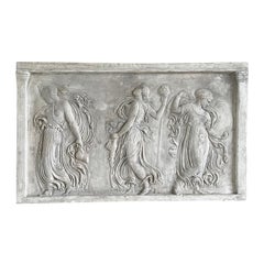20th Century French Vintage Three Charites or Graces Plaster Relief