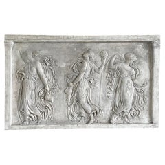 20th Century French Vintage Three Charites or Graces Plaster Relief