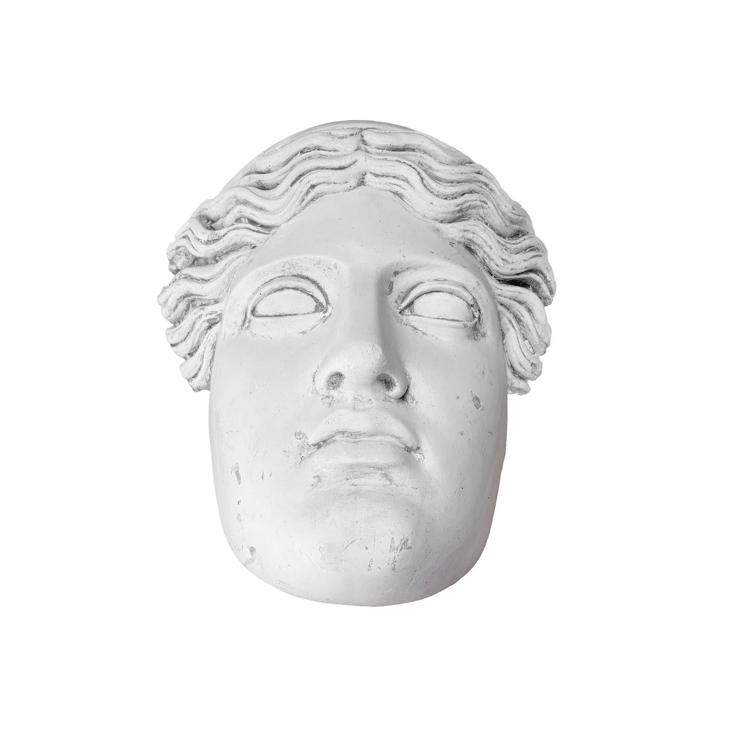20. Jahrhundert Französisch Vintage Wand Gips Maske von Alexander dem Großen (Handgefertigt) im Angebot