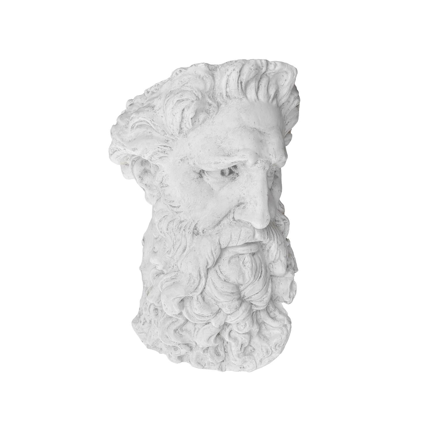 Fatto a mano Modello in gesso da parete d'epoca francese del dio greco Apollo del XX secolo in vendita