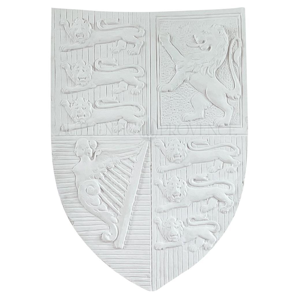 20th Century French Vintage Wall Plaster Relief of England