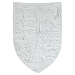 Rilievo in gesso da parete vintage francese del 20° secolo sull'Inghilterra