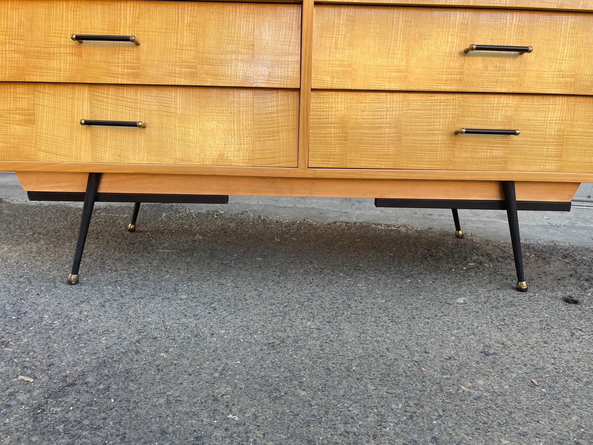 20th Century, French, Vintage Wood and Brass Commode, 1960s 2