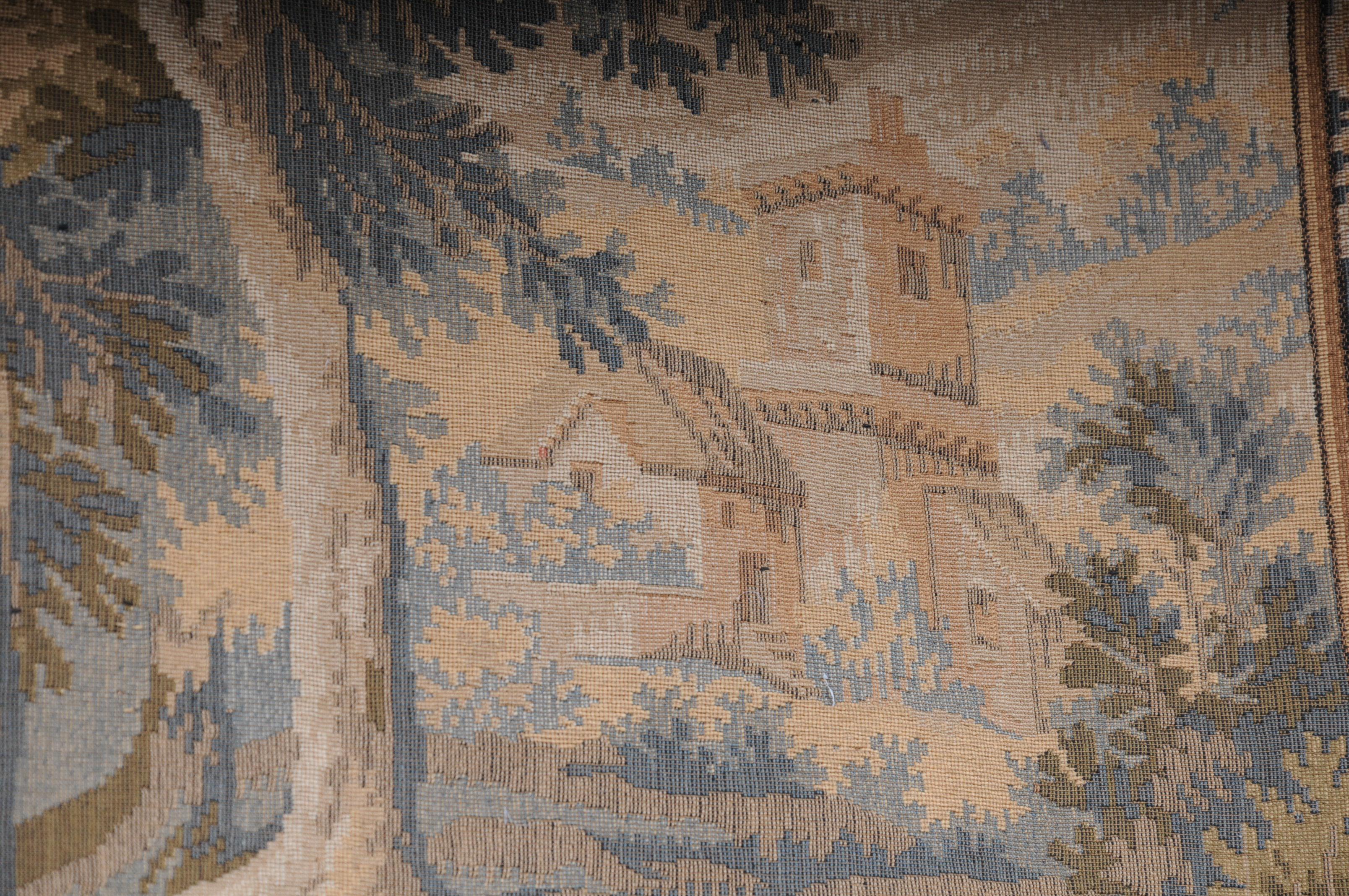 20th Century French wall gobelin tapestry, hunting scene 4