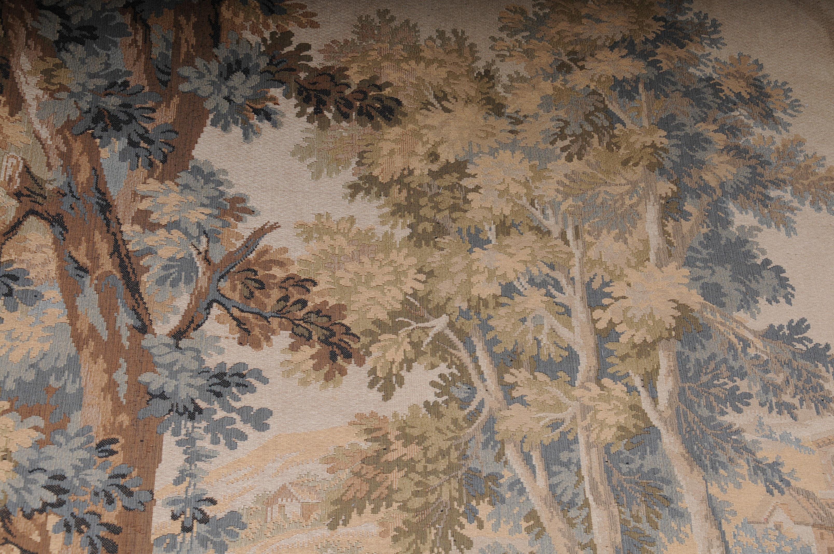 20th Century French wall gobelin tapestry, hunting scene 5