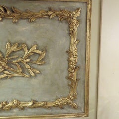 20th Century French Wall Plaque with Carved Gilt Bird Motif