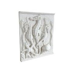 20th Century French Wall Plaster Relief Marin - Vintage Architectural Element