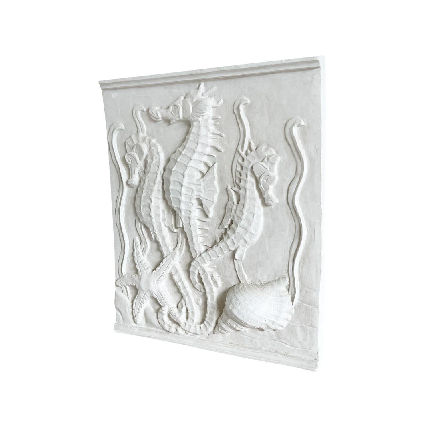 Französisches Wandgemälde aus Gips des 20. Jahrhunderts Marin – architektonisches Element im Vintage-Stil (Handgefertigt) im Angebot
