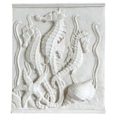 Marin en plâtre mural français du 20ème siècle - élément architectural vintage