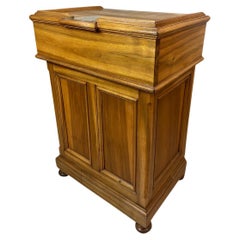 Antique 20th century French Walnut and Brass Commerce Counter, 1900s