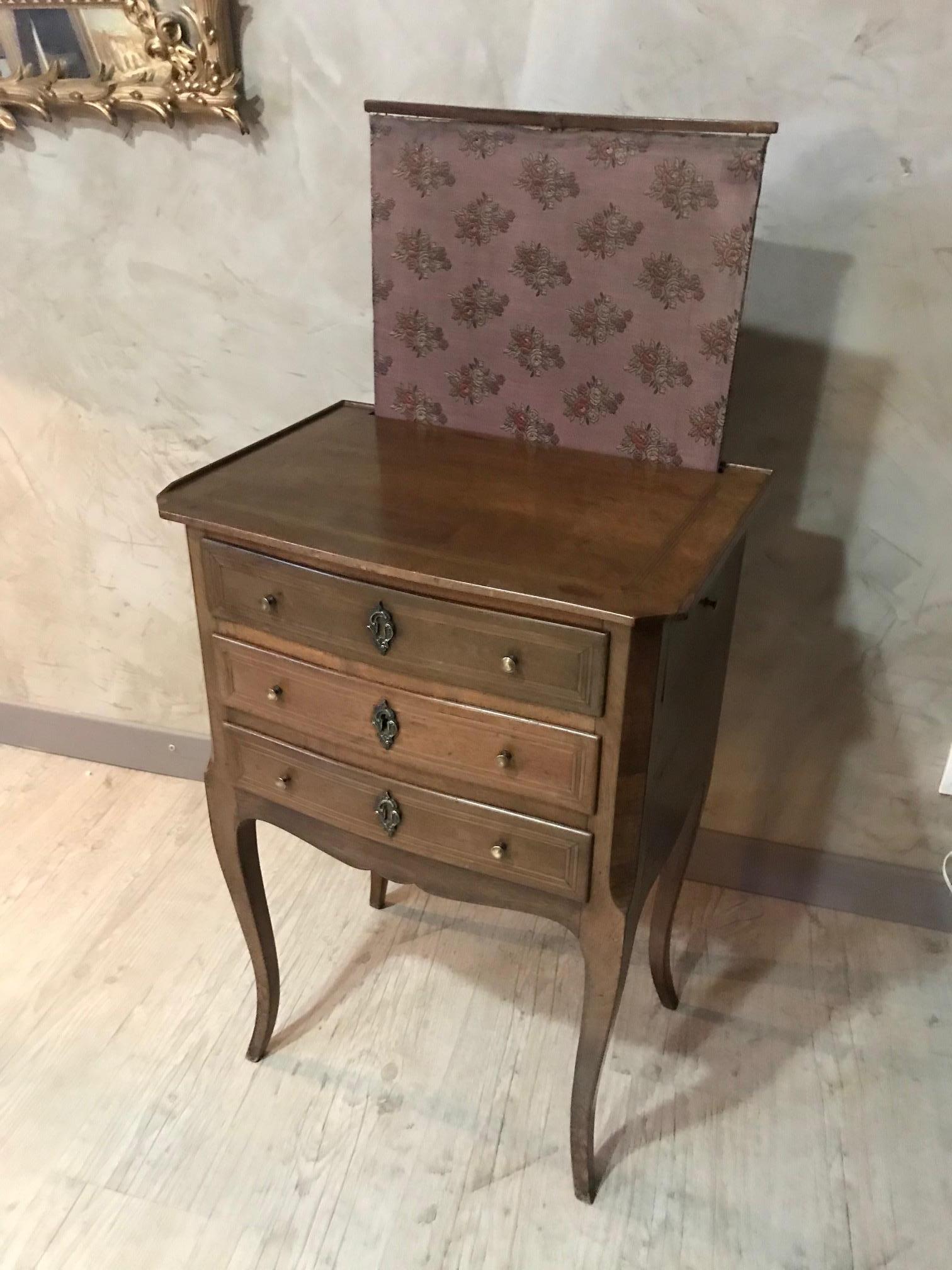 20th Century French Walnut and Marquetry 