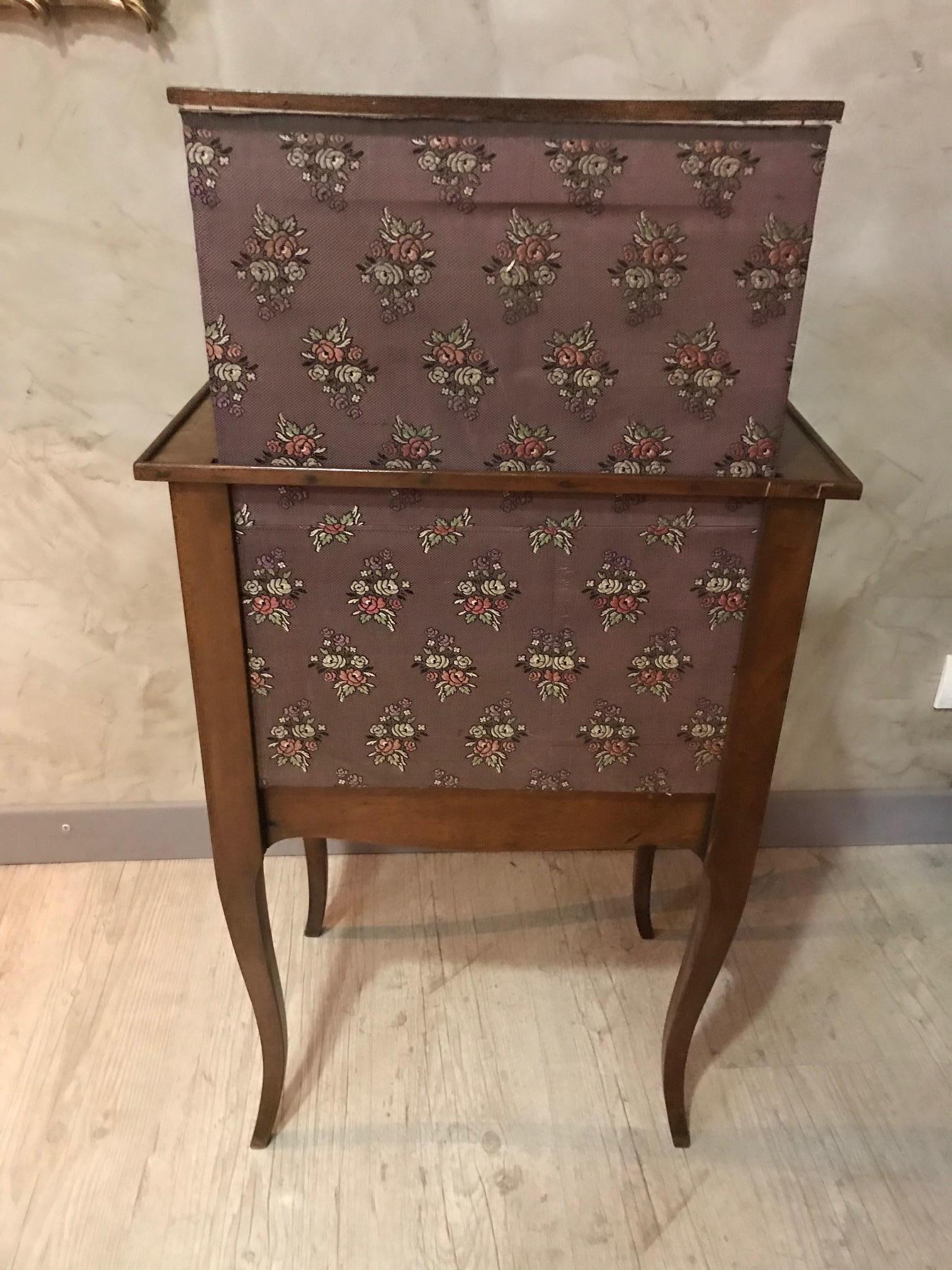 20th Century French Walnut and Marquetry 