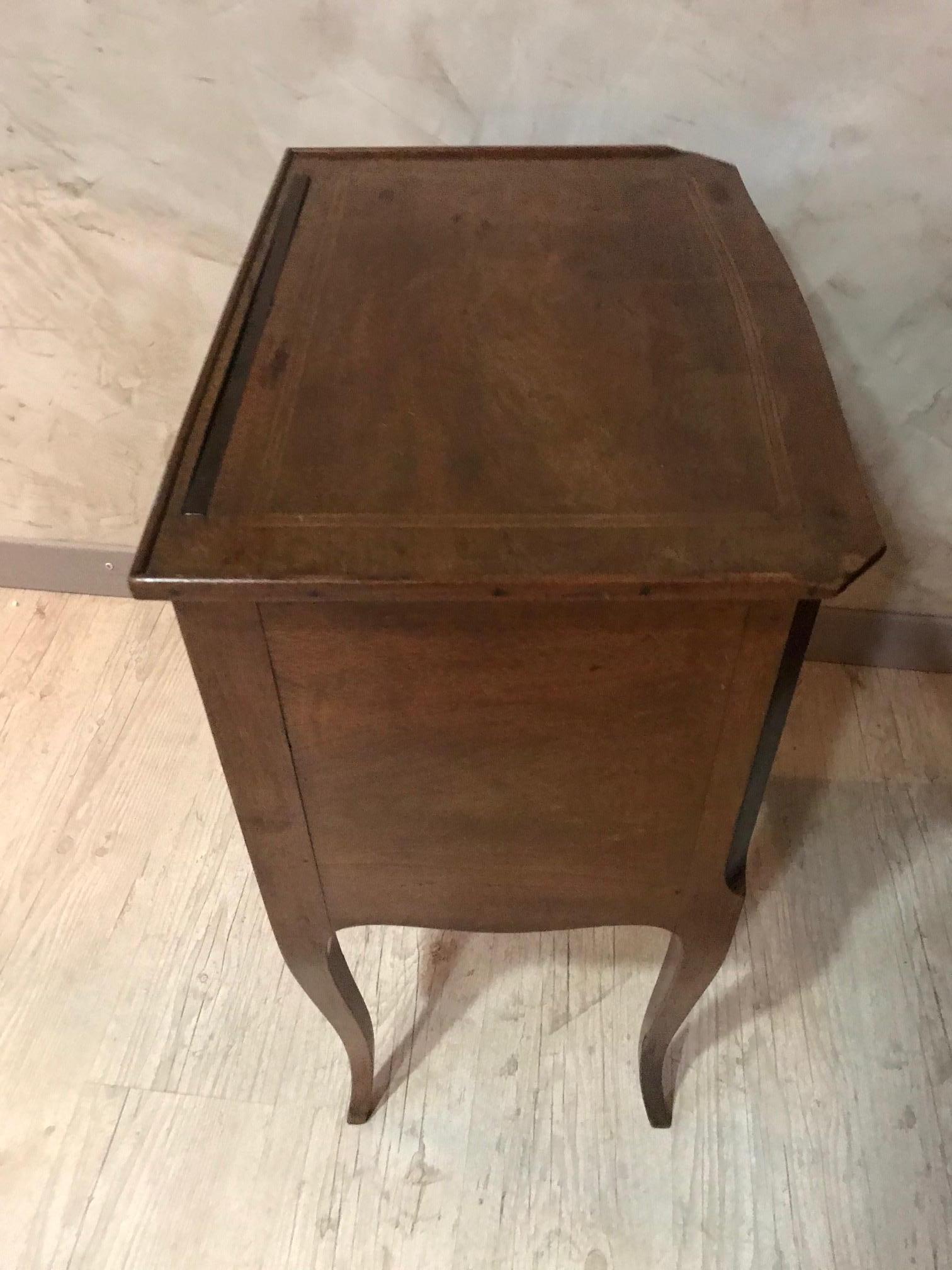 20th Century French Walnut and Marquetry 