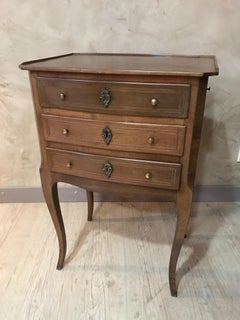 20th Century French Walnut and Marquetry "Billet Doux" Chest of Drawers