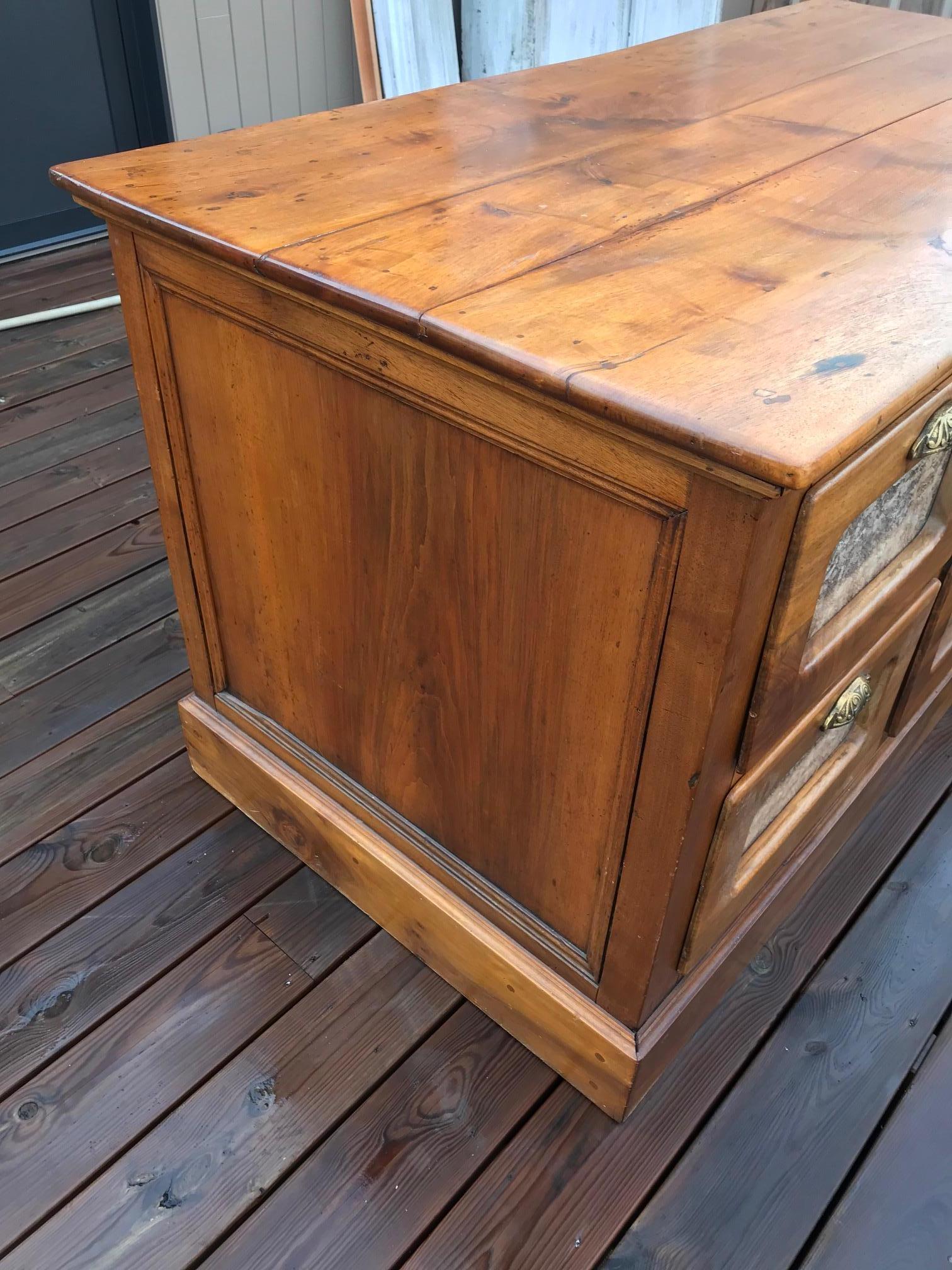 20th Century French Walnut Apothecary Cabinet or Chests of Drawer, 1900s 14