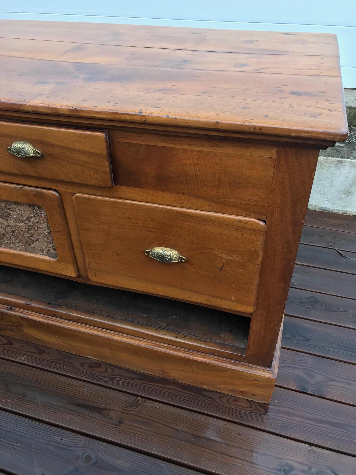20th Century French Walnut Apothecary Cabinet or Chests of Drawer, 1900s 4
