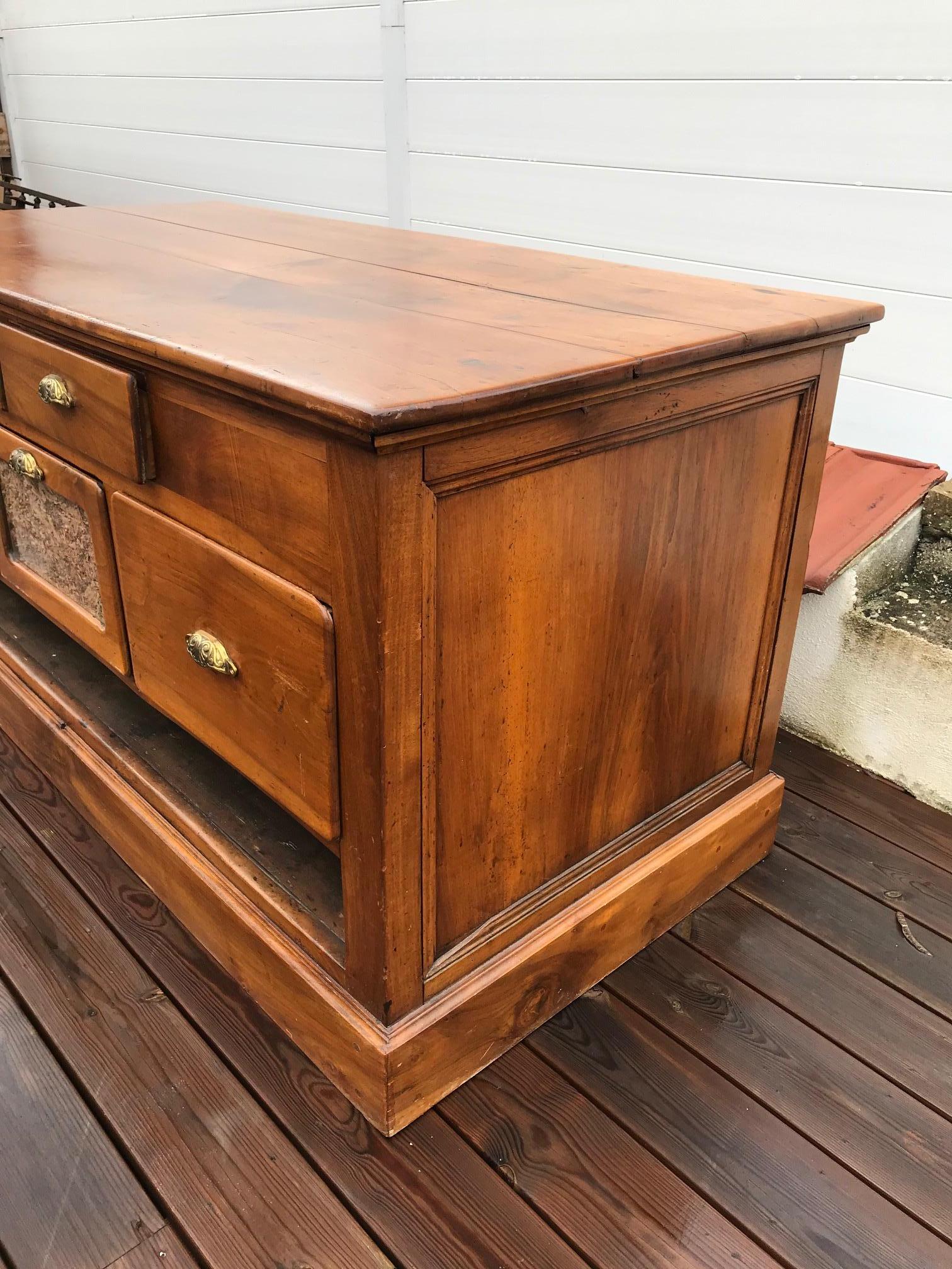 20th Century French Walnut Apothecary Cabinet or Chests of Drawer, 1900s 5